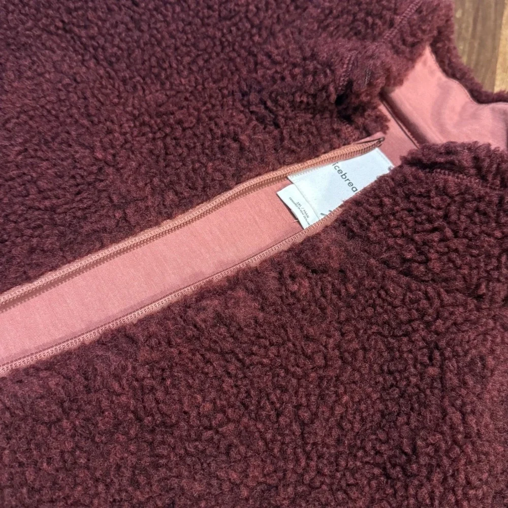 Men's Maroon Sherpa Zip Jacket